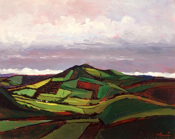 Hillside Fields — painting by Ashot Amadei Ashot
